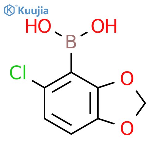 (5-Chlorobenzo[d][1,3]dioxol-4-yl)boronicacid structure