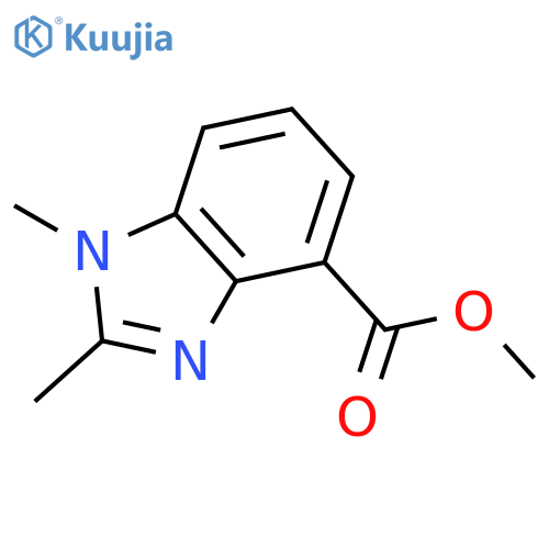 1,2-dimethyl-1H-Benzimidazole-4-carboxylic acid methyl ester structure