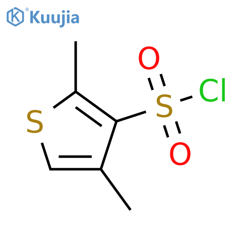 2,4-dimethylthiophene-3-sulfonyl chloride structure
