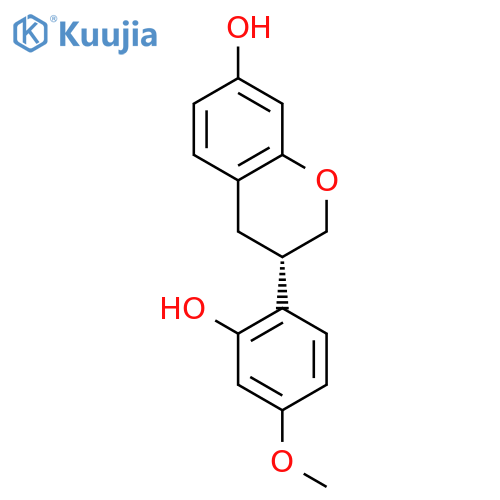 2H-1-Benzopyran-7-ol,3,4-dihydro-3-(2-hydroxy-4-methoxyphenyl)-, (3S)- structure