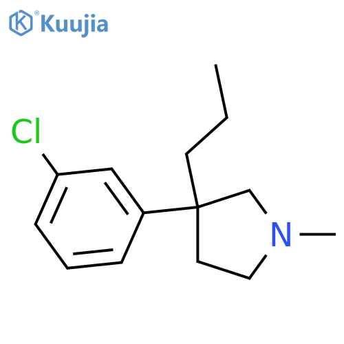 3-(3-chlorophenyl)-1-methyl-3-propylpyrrolidine structure