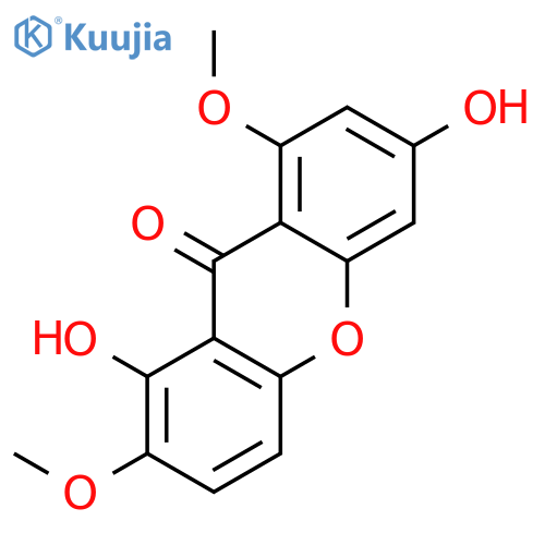 1,6-dihydroxy-2,8-dimethoxy-xanthen-9-one structure