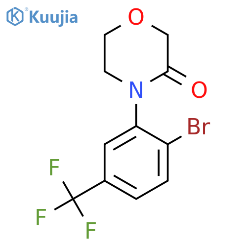 4-2-bromo-5-(trifluoromethyl)phenylmorpholin-3-one structure