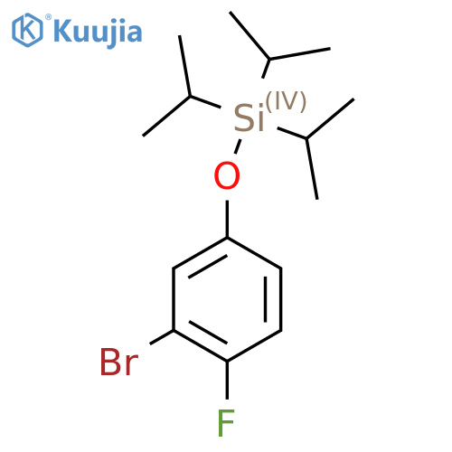 (3-Bromo-4-fluorophenoxy)-tri(propan-2-yl)silane structure