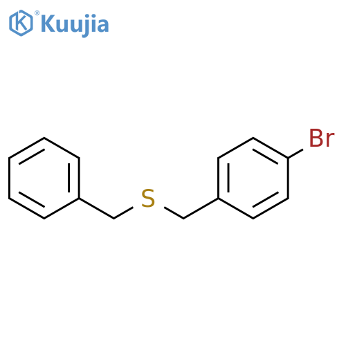 Benzene, 1-bromo-4-[[(phenylmethyl)thio]methyl]- structure