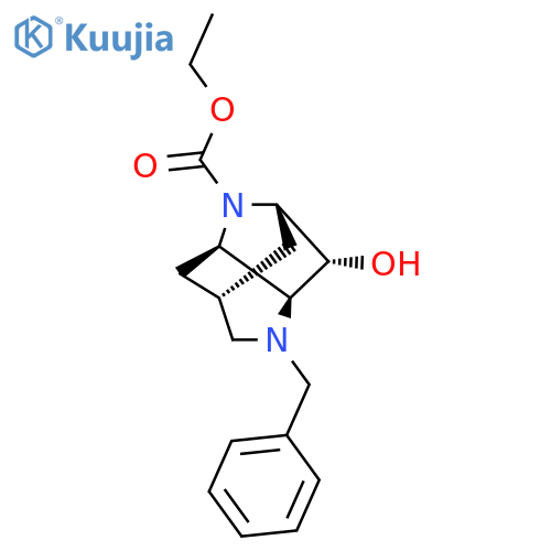 ethyl (2S)-4-benzyl-2-hydroxy-4,9-diazatricyclo[4.3.1.03?]decane-9-carboxylate structure