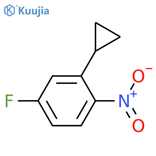 Benzene, 2-cyclopropyl-4-fluoro-1-nitro- structure