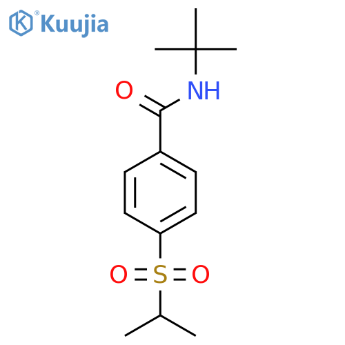 N-tert-butyl-4-(propan-2-ylsulfonyl)benzamide structure