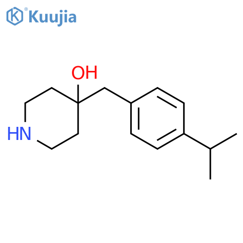 4-{4-(propan-2-yl)phenylmethyl}piperidin-4-ol structure