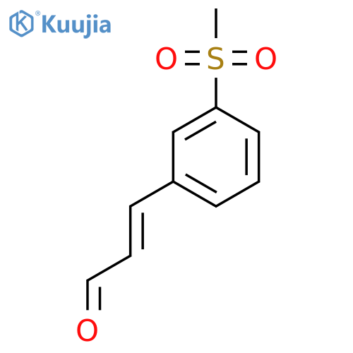 3-(3-methanesulfonylphenyl)prop-2-enal structure