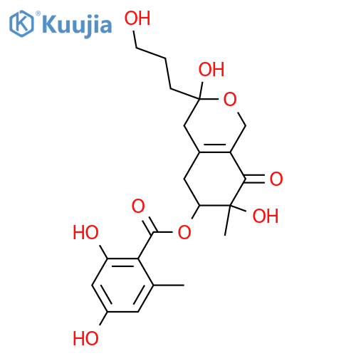 1,3,4,5,6,7-Hexahydro-3,6,7-trihydroxy-7-methyl-8-oxo-8H-2-benzopyran-3-propanoic acid; (3R*,6S*,7S*)-form, 3'-Alcohol, 6-O-(2,4-dihydroxy-6-methylbenzoyl) structure