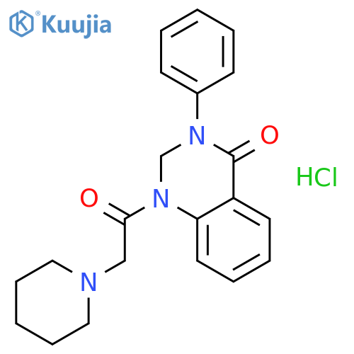 3-phenyl-1-(piperidin-1-ylacetyl)-2,3-dihydroquinazolin-4(1H)-one hydrochloride (1:1) structure