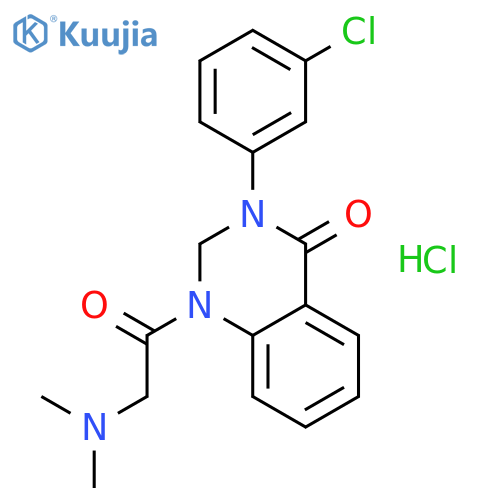 3-(3-chlorophenyl)-1-[(dimethylamino)acetyl]-2,3-dihydroquinazolin-4(1H)-one hydrochloride (1:1) structure