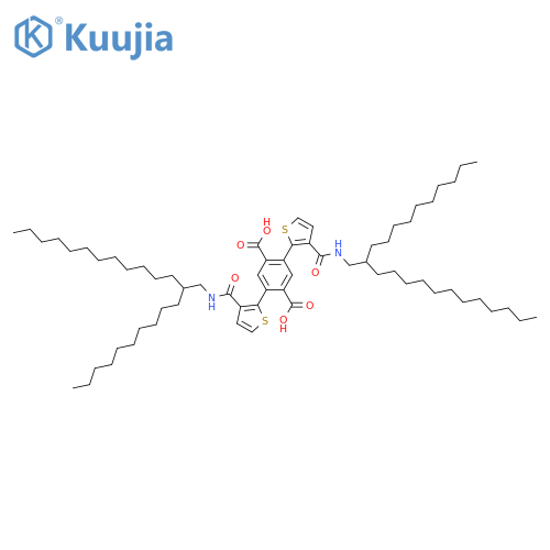 1,4-Benzenedicarboxylic acid, 2,5-bis[3-[[(2-decyltetradecyl)amino]carbonyl]-2-thienyl]- structure