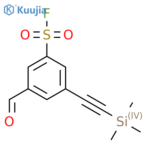 3-\u200bFormyl-\u200b5-\u200b((trimethylsilyl)\u200bethynyl)\u200bbenzenesulfonyl Fluoride structure