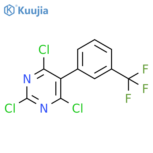 Pyrimidine, 2,4,6-trichloro-5-[3-(trifluoromethyl)phenyl]- structure