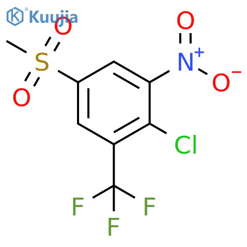 Benzene, 2-chloro-5-(methylsulfonyl)-1-nitro-3-(trifluoromethyl)- structure