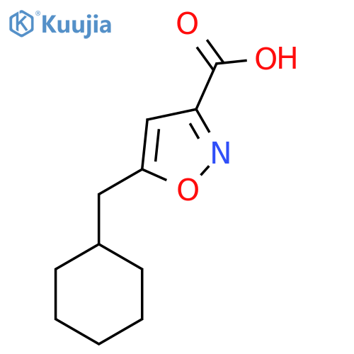 5-(cyclohexylmethyl)-1,2-oxazole-3-carboxylic acid structure