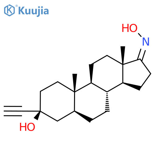 (17E)-3alpha-Ethynyl-17-(hydroxyimino)-5alpha-androstan-3beta-ol structure