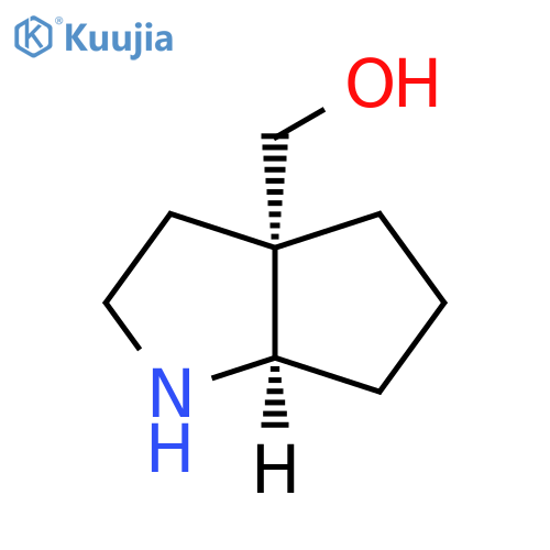 rac[(3aS,6aR)-octahydrocyclopenta[b]pyrrol-3a-yl]methanol structure