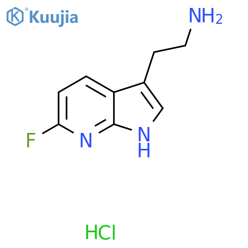 2-(6-fluoro-1H-pyrrolo[2,3-b]pyridin-3-yl)ethanamine;hydrochloride structure