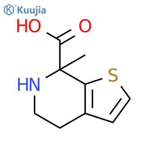 7-methyl-4H,5H,6H,7H-thieno2,3-cpyridine-7-carboxylic acid structure