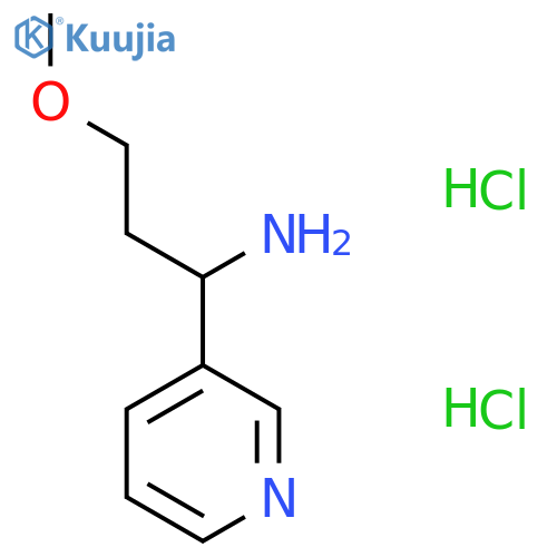3-Methoxy-1-(pyridin-3-yl)propan-1-amine dihydrochloride structure