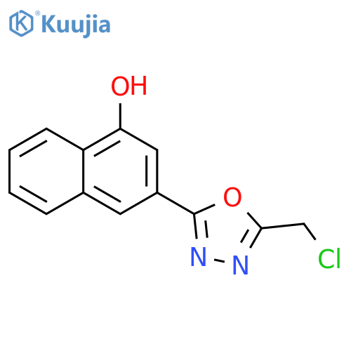 3-[5-(chloromethyl)-1,3,4-oxadiazol-2-yl]naphthalen-1-ol structure