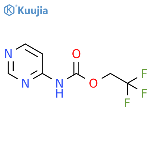 2,2,2-trifluoroethyl N-(pyrimidin-4-yl)carbamate structure