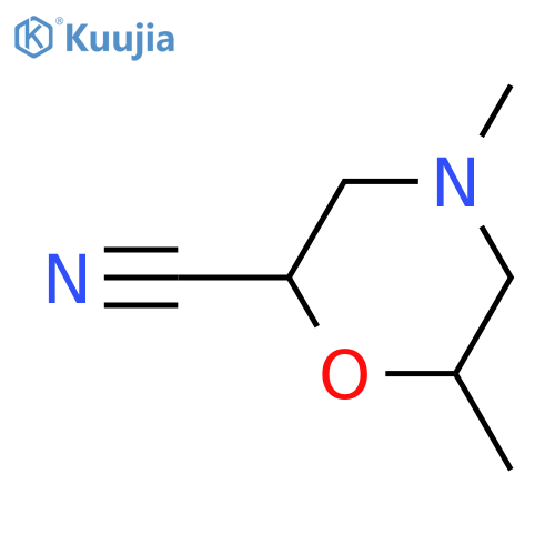 4,6-dimethylmorpholine-2-carbonitrile structure