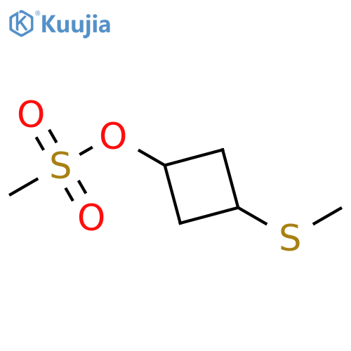 3-(methylsulfanyl)cyclobutyl methanesulfonate structure