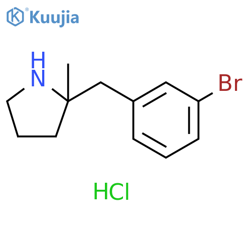 2-[(3-bromophenyl)methyl]-2-methylpyrrolidine hydrochloride structure