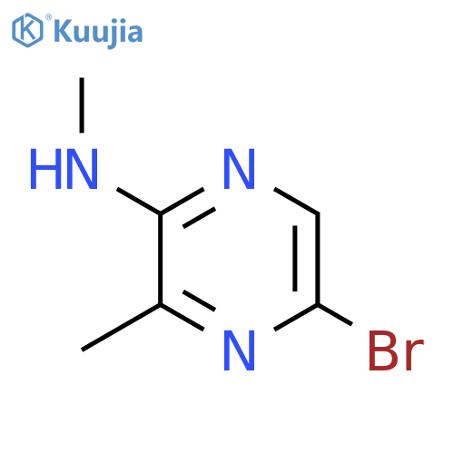 5-bromo-N,3-dimethylpyrazin-2-amine structure