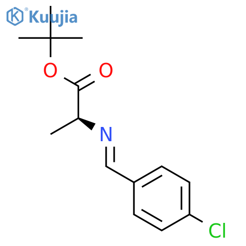 Alanine, N-[(4-chlorophenyl)methylene]-, 1,1-dimethylethyl ester structure