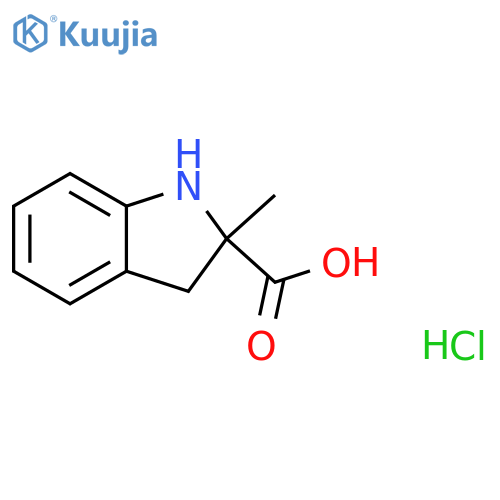 2-methyl-2,3-dihydro-1H-indole-2-carboxylic acid hydrochloride structure