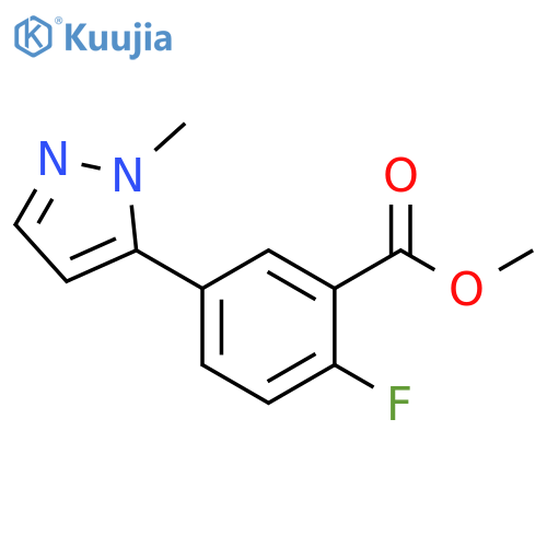 Methyl2-Fluoro-5-(1-methyl-5-pyrazolyl)benzoate structure