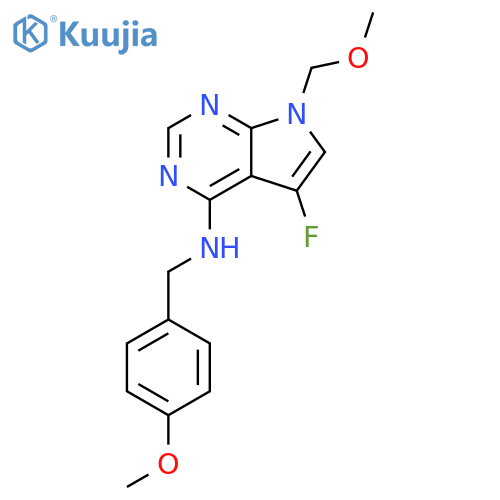 5-fluoro-N-(4-methoxybenzyl)-7-(methoxymethyl)-7H-pyrrolo[2,3-d]pyrimidin-4-amine structure
