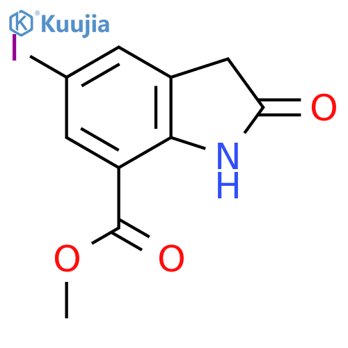 Methyl 5-iodo-2-oxoindoline-7-carboxylate structure