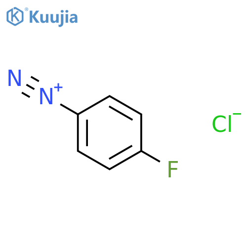 Benzenediazonium, 4-fluoro-, chloride structure