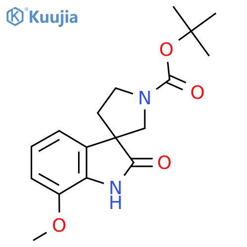 tert-Butyl 7-methoxy-2-oxospiro[indoline-3,3'-pyrrolidine]-1'-carboxylate structure