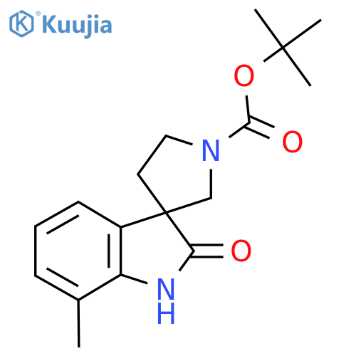 tert-Butyl 7-methyl-2-oxospiro[indoline-3,3'-pyrrolidine]-1'-carboxylate structure