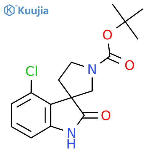 tert-Butyl 4-chloro-2-oxospiro[indoline-3,3'-pyrrolidine]-1'-carboxylate structure
