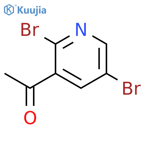 1-(2,5-dibromopyridin-3-yl)ethan-1-one structure