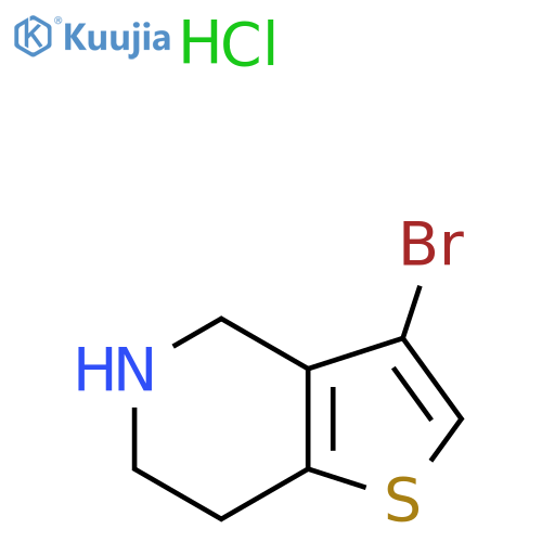 3-bromo-4H,5H,6H,7H-thieno3,2-cpyridine hydrochloride structure