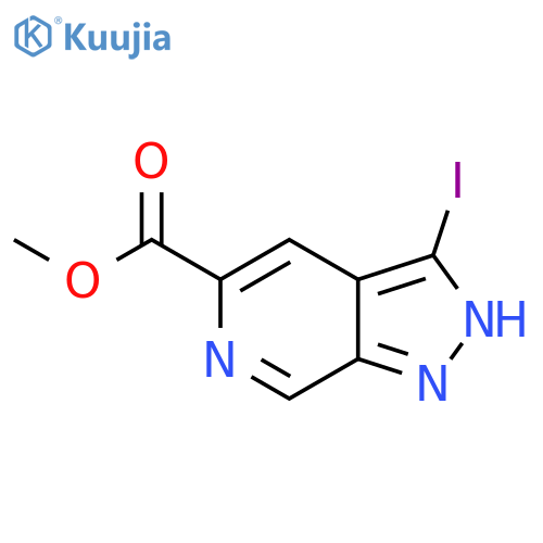 Methyl 3-iodo-1H-pyrazolo[3,4-c]pyridine-5-carboxylate structure
