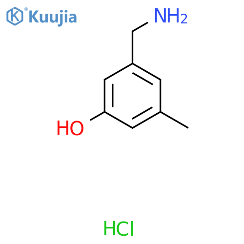 3-(Aminomethyl)-5-methylphenol hydrochloride structure