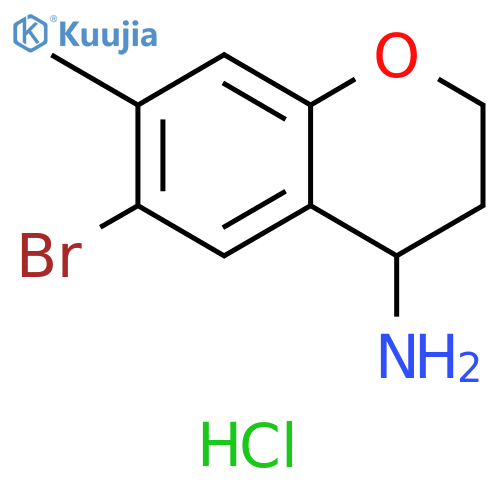 6-BROMO-7-METHYL-3,4-DIHYDRO-2H-1-BENZOPYRAN-4-AMINE-HCL structure