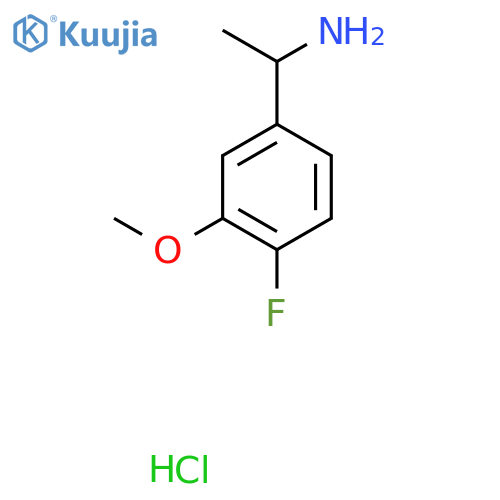 (S)-1-(4-Fluoro-3-methoxyphenyl)ethanamine hydrochloride structure