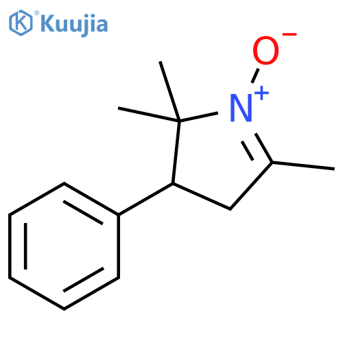 2H-Pyrrole, 3,4-dihydro-2,2,5-trimethyl-3-phenyl-, 1-oxide structure