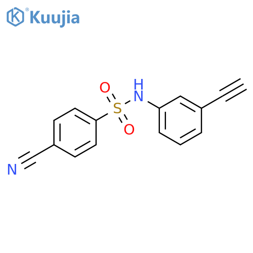 4-cyano-N-(3-ethynylphenyl)benzene-1-sulfonamide structure